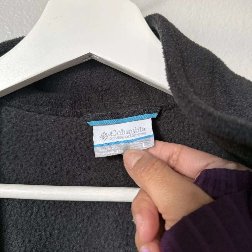 Columbia Sportswear Men's 100% Polyester Dark Grey Full‎ Zip Fleece Jacket L